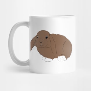 Lop rabbit brown fawn white Mug